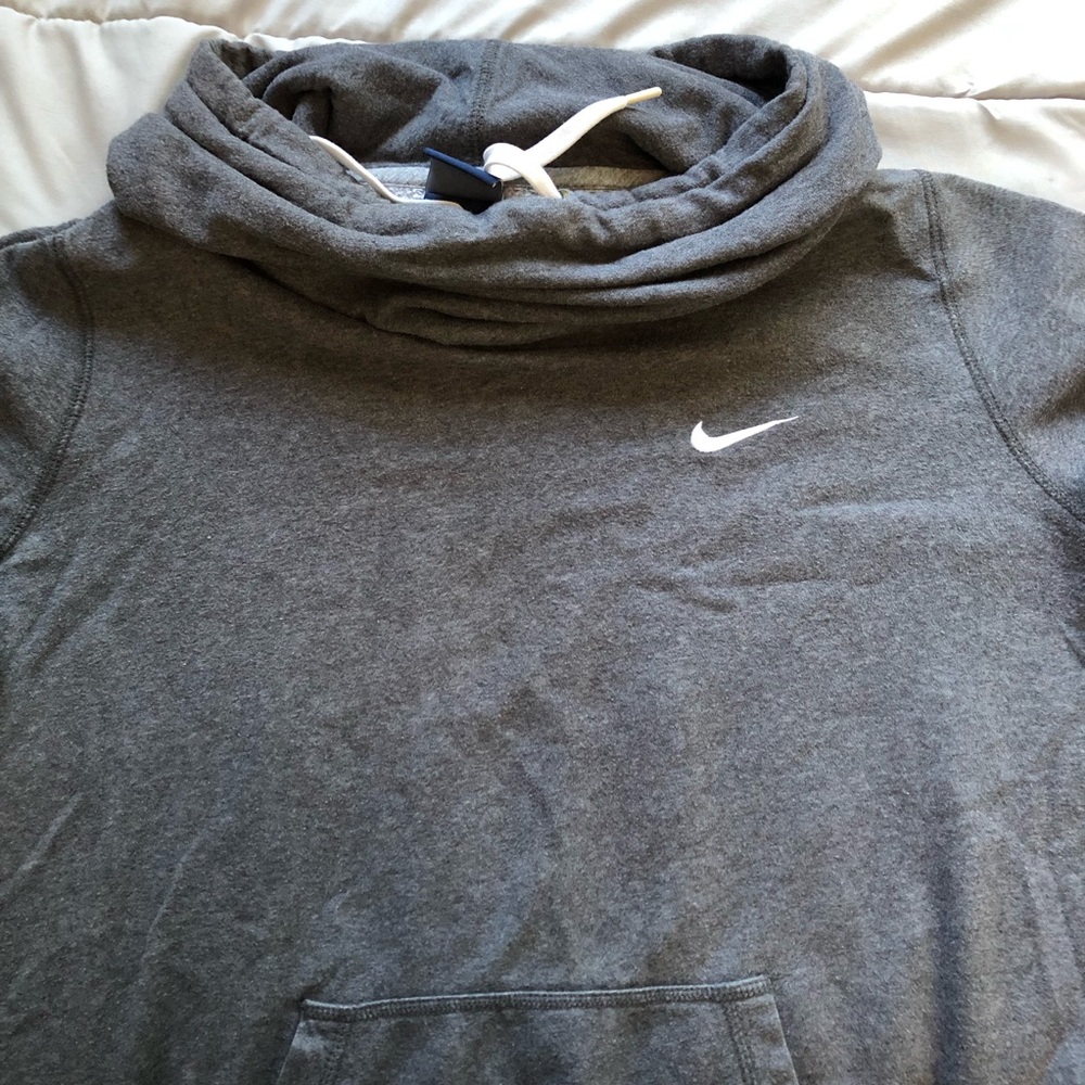 Gray cowl neck Nike hoodie. Size Large
